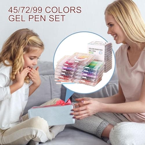 Marque Générique 45/72/99 Couleurs Gel Pen Set Facile À Utiliser Pour La Carte De Journal Portable Avec Boîte De Rangeme