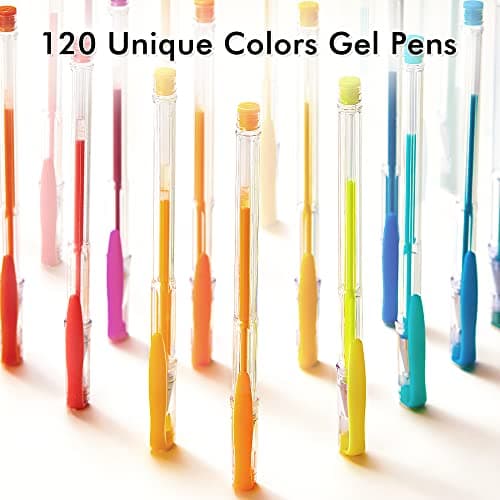 Shuttle Art 120 Stylos Gel Couleurs Non Toxiques, Perfect pour Adultes et Enfants, Coloriage et Dessin, Haute Qualité et