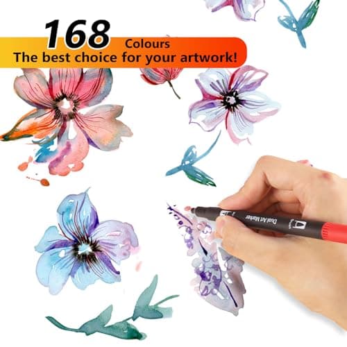 Pinceaux acryliques Marque Artistique, Ensemble de stylos pinceaux aquarelle avec pointe fine, Idéal pour artistes début