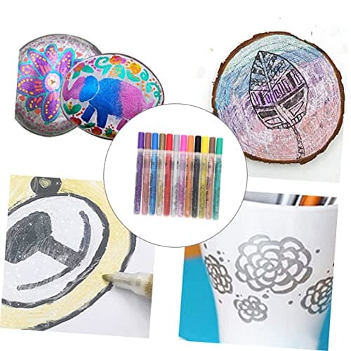 Operitacx Marqueurs à Paillettes Briller Pour Enfants Amusant à Base D'Eau Scintillante Couleurs Pailletées Gel Abdos