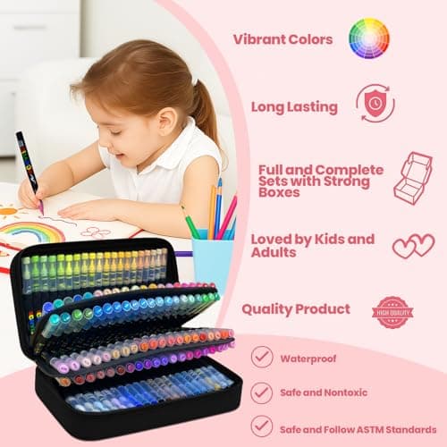 Mockredn 120 Marqueurs Acryliques pour Artisanat - Non Toxiques, Idéaux pour Peinture sur Toutes Surfaces, Offert dans u