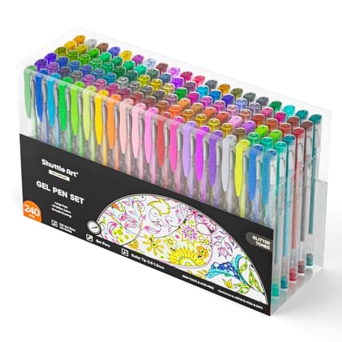 Stylos Pailletés Shuttle Art 80 Pièces pour Adultes et Enfants - Global Recycled Standard — Plusieurs couleurs (nuances)