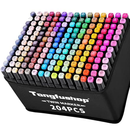 Tongfushop Feutres à Alcool 204 Couleurs Adulte Art Séchage Rapide