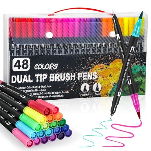 Joyoldelf 48 Stylo Gel Pailleté Métallique pour Enfants et Adultes - Paillettes Néon Pastel, Parfait Pour Peinture et Li — 48 pièces