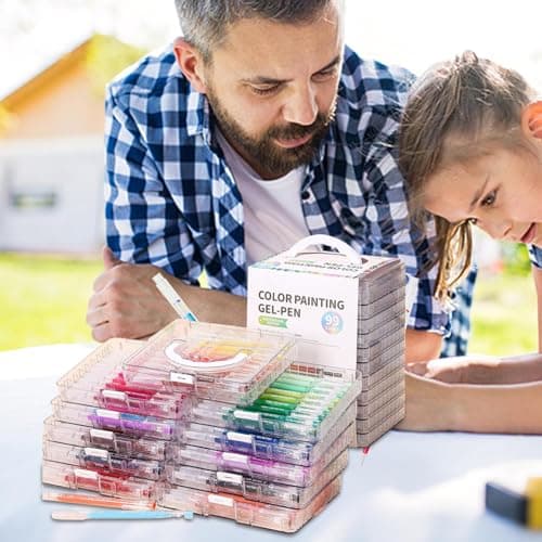 Marque Générique 45/72/99 Couleurs Gel Pen Set Facile À Utiliser Pour La Carte De Journal Portable Avec Boîte De Rangeme