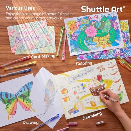Stylos Pailletés Shuttle Art 80 Pièces pour Adultes et Enfants - Global Recycled Standard