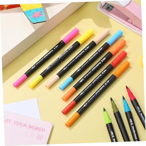 LIGHTAOTAO Lot de 24 stylos pinceaux aquarelle à double pointe marqueurs à base d'eau pour adults couleurs variées porta