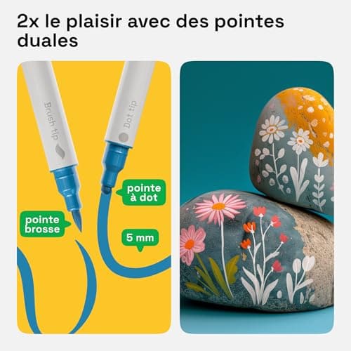 Marques Artistro Acryliques Double Pointe pour Tissu Toile et Papier - DIY - 72 Couleurs