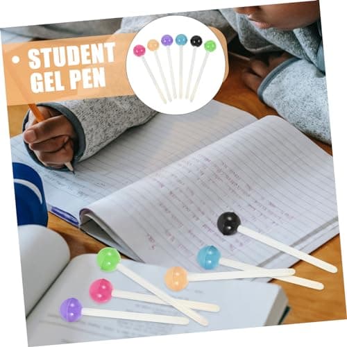 Stylos de sucette VILLFUL 0.5mm, 6 pièces, stylo gel doux pour filles, fournitures scolaires colorées