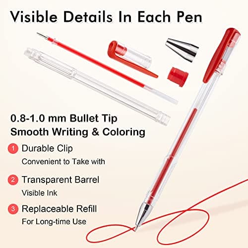 Shuttle Art 120 Stylos Gel Couleurs Non Toxiques, Perfect pour Adultes et Enfants, Coloriage et Dessin, Haute Qualité et