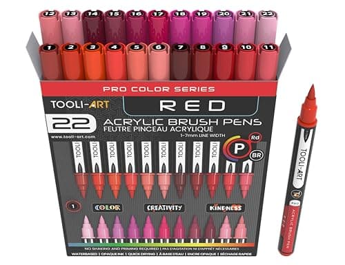 Lot de 36 marqueurs acryliques souple 1-7 mm non toxiques pour lettrage et art — Blanc