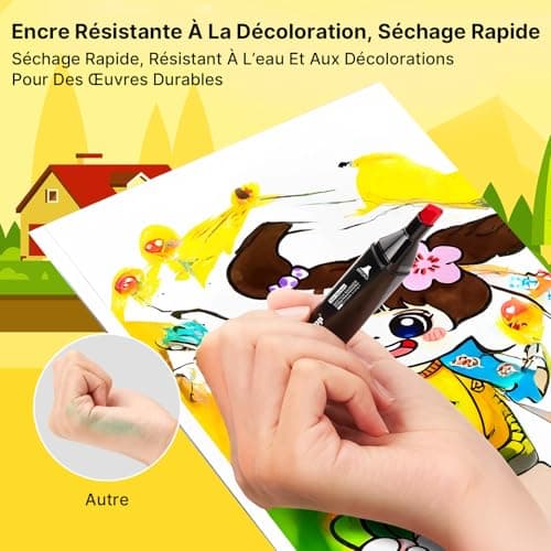 Tongfushop Feutres à Alcool Séchage Rapide pour Artistes et Adultes avec Sac Portable