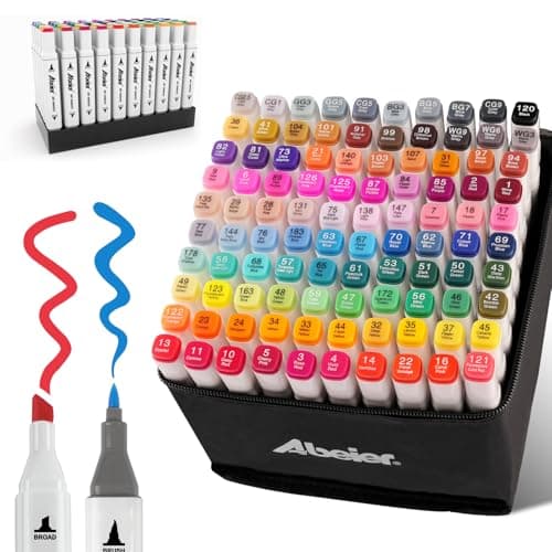 Feutre a alcool 168 couleurs marqueur permanent double pointe pouradultes dessin graffiti DIY art esquisse — 100 Brush