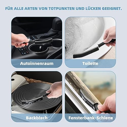 Lot de 3 Brosses de Nettoyage à Poils Durs pour Salle de Bain et Cuisine – Idéal pour Nettoyage de Joints, Évier, Douche