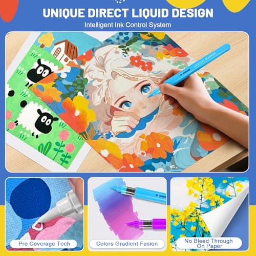 Stylos acryliques IVSUN 60 Couleurs pour Adultes, Peinture sur Pierre et Toile, Design et Qualité pour Artisans et Artis