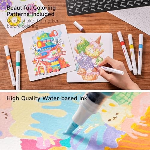 Marqueurs Acrylique Shuttle Art Feutre 60 Couleurs pour Calligraphie et Bricolage, Éco-Confiabilidade GRS, Idéal pour Ar