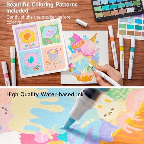 Feutre Acrylique Shuttle Art 36 Couleurs pour Calligraphie et Bricolage, Idéal pour Adultes et Artisans, Accessoires de