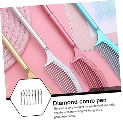 VILLCASE Lot de 3 Stylos de Signalisation Portables pour Étudiants | Stylos Amusants en Forme de Peigne | Stylo À Bille