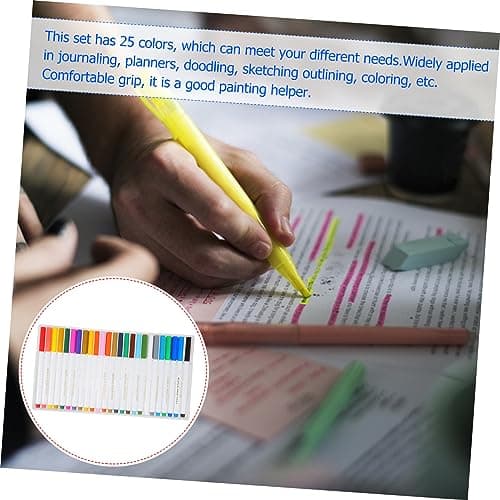 DIYEAH 25 Pièces Set de Feutres Acryliques Marqueurs Peinture Pratiques pour Enfants à Dessin et Coloriage Scène d'Art E