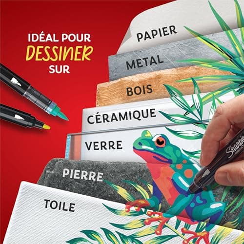 Sharpie ACRYLIC CREATIVE MARKER BRUSH TIP BLACK pour artistes à la recherche de précision en création artistique durante
