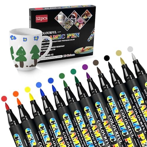 Marques Klerbesh Feutres Acryliques Couleurs pour Créations DIY et Décorations sur Pierre, Verre et Céramique (12)  
Mar