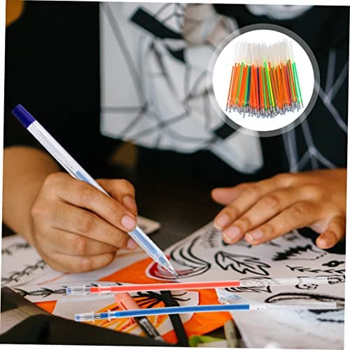 ARTIBETTER 100 Pièces Recharge de Stylo Gel Multifonctionnelle pour Étudiants et Bureaucréativité Assurée - CA01 - Coule
