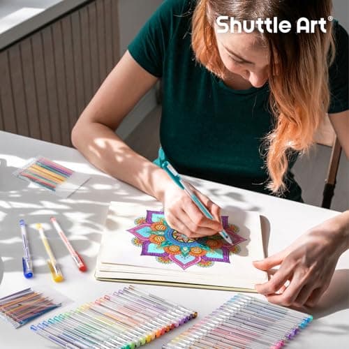 Stylos Pailletés Shuttle Art 80 Pièces pour Adultes et Enfants - Global Recycled Standard