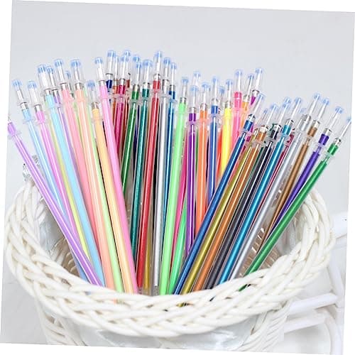 DOITOOL Recharges de Stylos Gel Colorés Métalliques et Pailletés pour Craft, Coloration et Scrapbooking