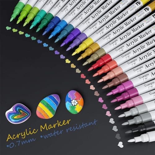 Stylos de peinture Baozun 24 Couleurs Acryliques Premium etanche pour peinture rupestre et artefacts civilized