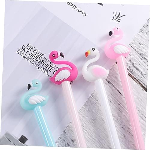Operitacx Stylo à Encre Gel Flamboyant pour Étudiants - 24pièces - Forme de Flamant - Fournitures Scolaires Pratiques