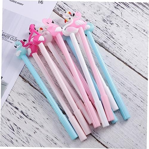 Operitacx Stylo à Encre Gel Flamboyant pour Étudiants - 24pièces - Forme de Flamant - Fournitures Scolaires Pratiques