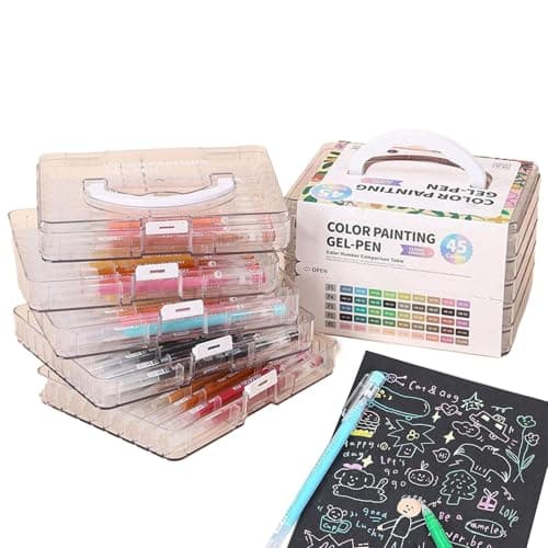 Marque Générique 45/72/99 Couleurs Gel Pen Set Facile À Utiliser Pour La Carte De Journal Portable Avec Boîte De Rangeme — 45 colors