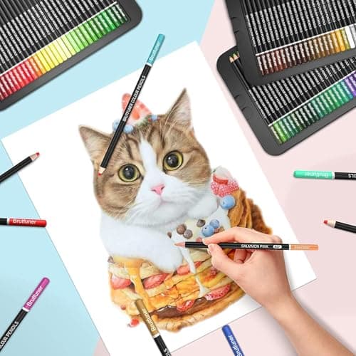 Crayons de couleur professionnel 180 couleurs en fer blanc pour adultes et artistes - esquisse, ombrage et coloration -