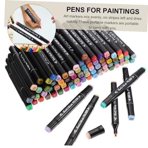 DIYEAH Lot de 80 Marqueurs Créatifs Polyvalents pour Beaux-Arts et Illustration - Idéal pour Artistes et Enfants - Grand