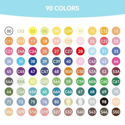 Marqueurs acryliques Arrtx 90 couleurs pour peinture sur pierre et céramique뻣