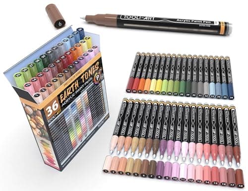 Marqueurs acryliques fins 0,7 mm et stylos de peinture naturelle pour art rupestre, toile, verre, bois, céramique, tissu