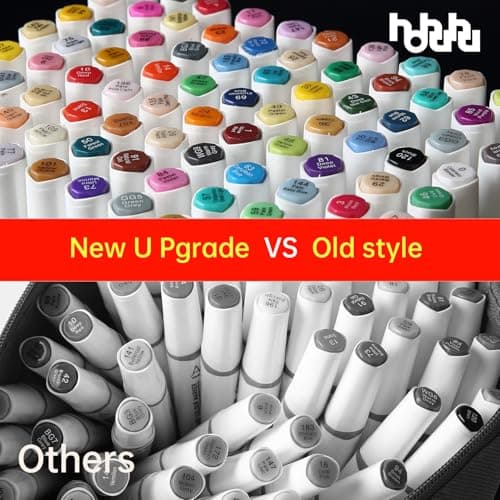 Marqueurs Colorés HHhouu HO-MK88 pour Adultes et Étudiants, Calligraphie et Animation, Etui Inclus