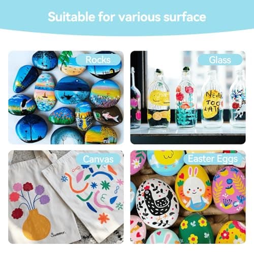 Marqueurs acryliques Arrtx 90 couleurs pour peinture sur pierre et céramique뻣