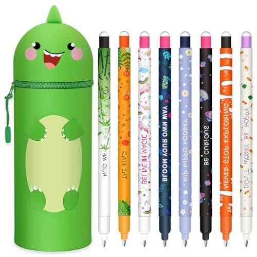 Stylos gel effaçables thermosensibles pour bureau et école (2 en 1 trousse crayons) (F)  
Effaçables thermosensibles 2 e