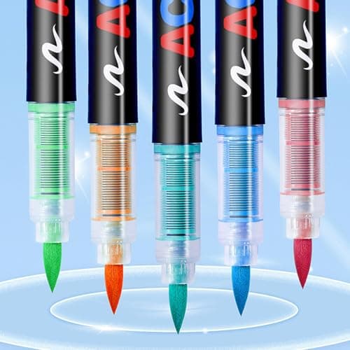 Nudorpn Marqueurs de pinceau en acrylique pour artistes, Set de marqueurs acryliques pour peinture, Pens pour peinture a