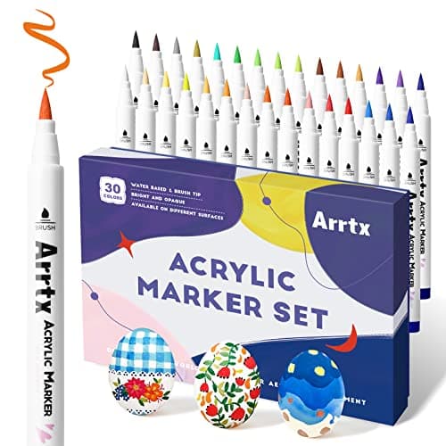 Marqueurs Acryliques Arrtx 90 pour Artistes et Adultes - Peinture sur Roche, Bois, Toile - Loisirs Créatifs 90A — Couleur de Base 30B