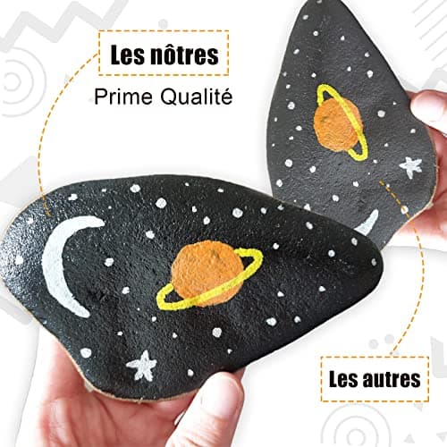 JEFFNIUB Marqueur Acrylique Noir Pointe Large 2-3mm pour Artiste Professionnel, Lot de 6, Peinture Permanent pour Verre,