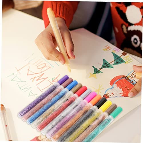Operitacx Marqueurs à Paillettes Briller Pour Enfants Amusant à Base D'Eau Scintillante Couleurs Pailletées Gel Abdos