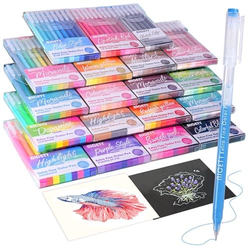 NICETY Stylo Gel Couleur pour Adultes – Set de 168 Feutres Gel avec Pointe Fine 0,5mm – Enfants & Adultes – Dessin, Colo