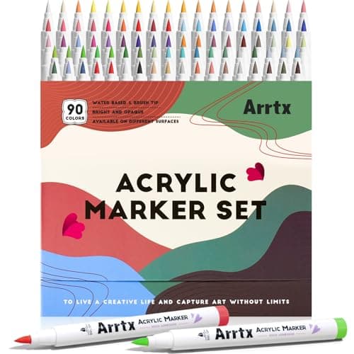 Marqueurs Acrylique Arrtx 30 Couleurs - Peinture Acrylique Eau-Based - Pour Artiste, Dessin et Craft - Verre et Bois Inc — 90A