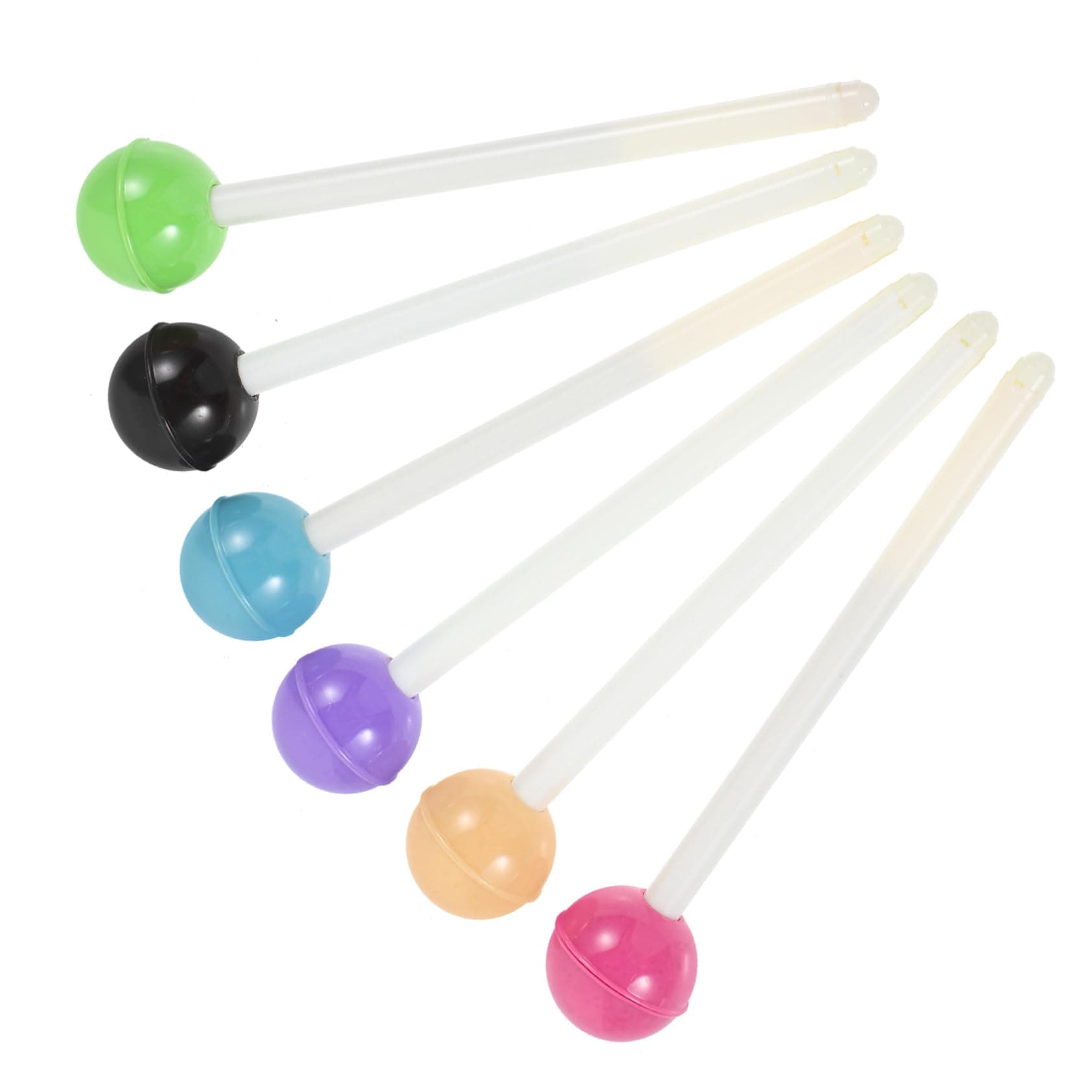 NUOBESTY Stylos Mignons à Encre Gel Forme De Sucette Pour Filles Bureau Cadeau De Fête Fournitures Scolaires 6 Pièces