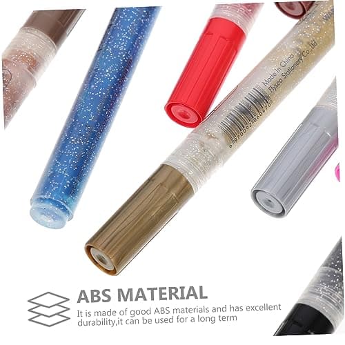 Operitacx Marqueurs à Paillettes Briller Pour Enfants Amusant à Base D'Eau Scintillante Couleurs Pailletées Gel Abdos