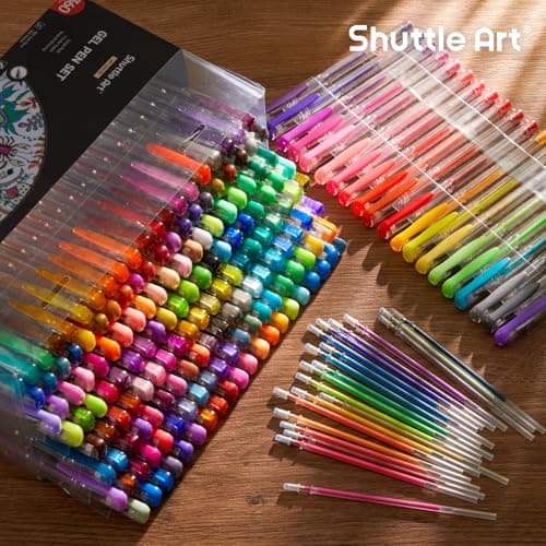 Marqueurs Shuttle Art Global Recycled Standard 360pcs 180 Couleurs + Recharges, Idéal pour Coloriage Adulte, Griffonnage