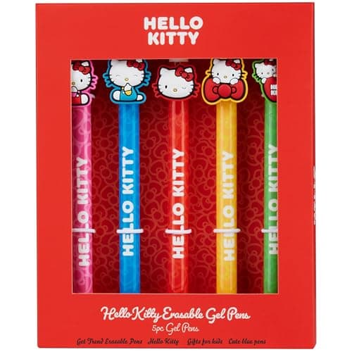 Stylos Harry Potter Effaçables Gel Kawaii pour Enfant Scolarité Encre Bleue (Lot de 5) — Encre Bleu Hello Kitty