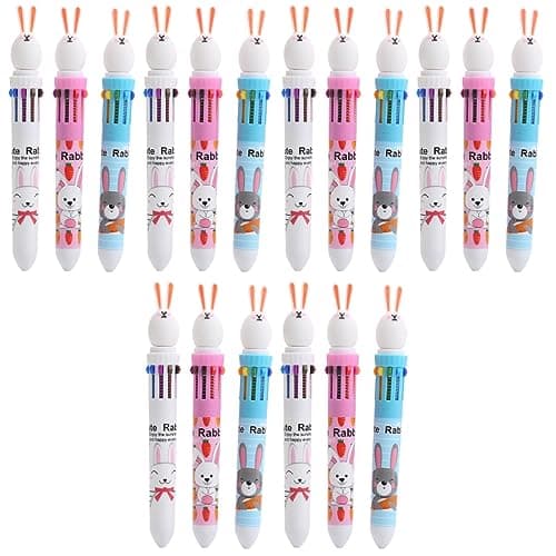 NUOBESTY Stylos À Bille Kawaii 3 Ensembles 6 Pièces pour Enfants Effaçables Portatifs 3 Couleurs * 10